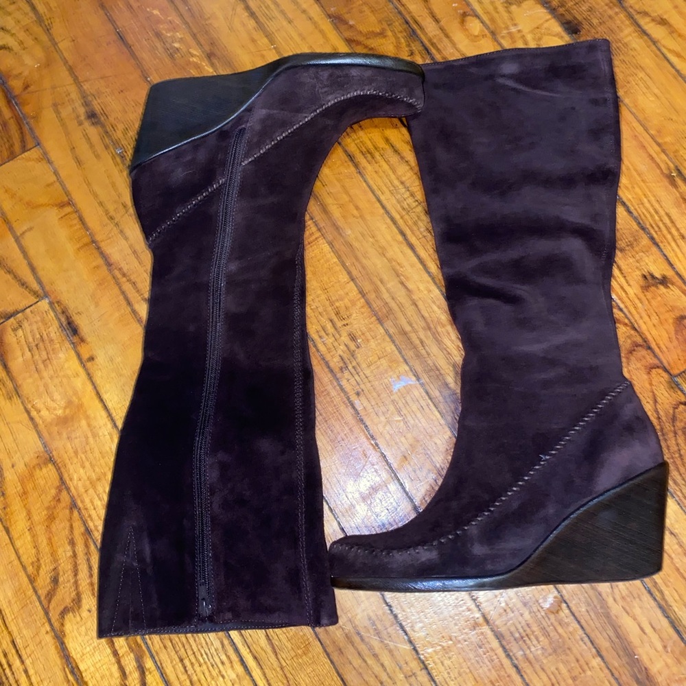 Brown high boots